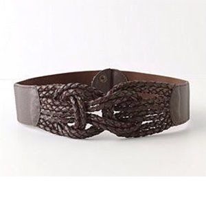 Anthropologie Looping Lanes Belt [Dark Brown]